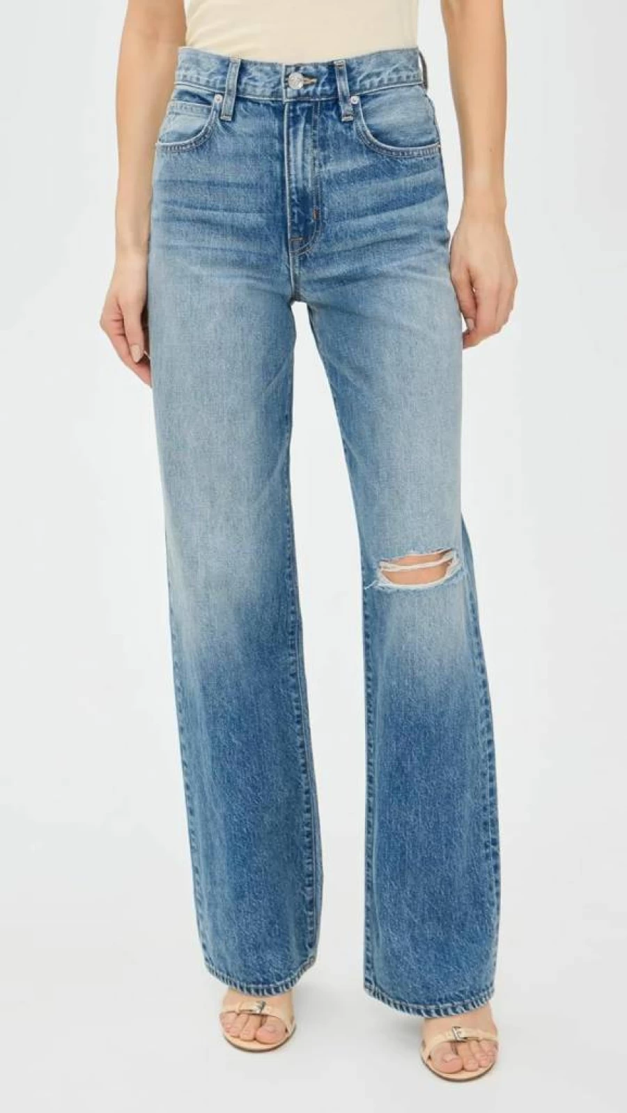 SLVRLAKE Women's Grace Jeans - Stylish & Comfortable High-Waisted Denim Pants for Everyday Wear