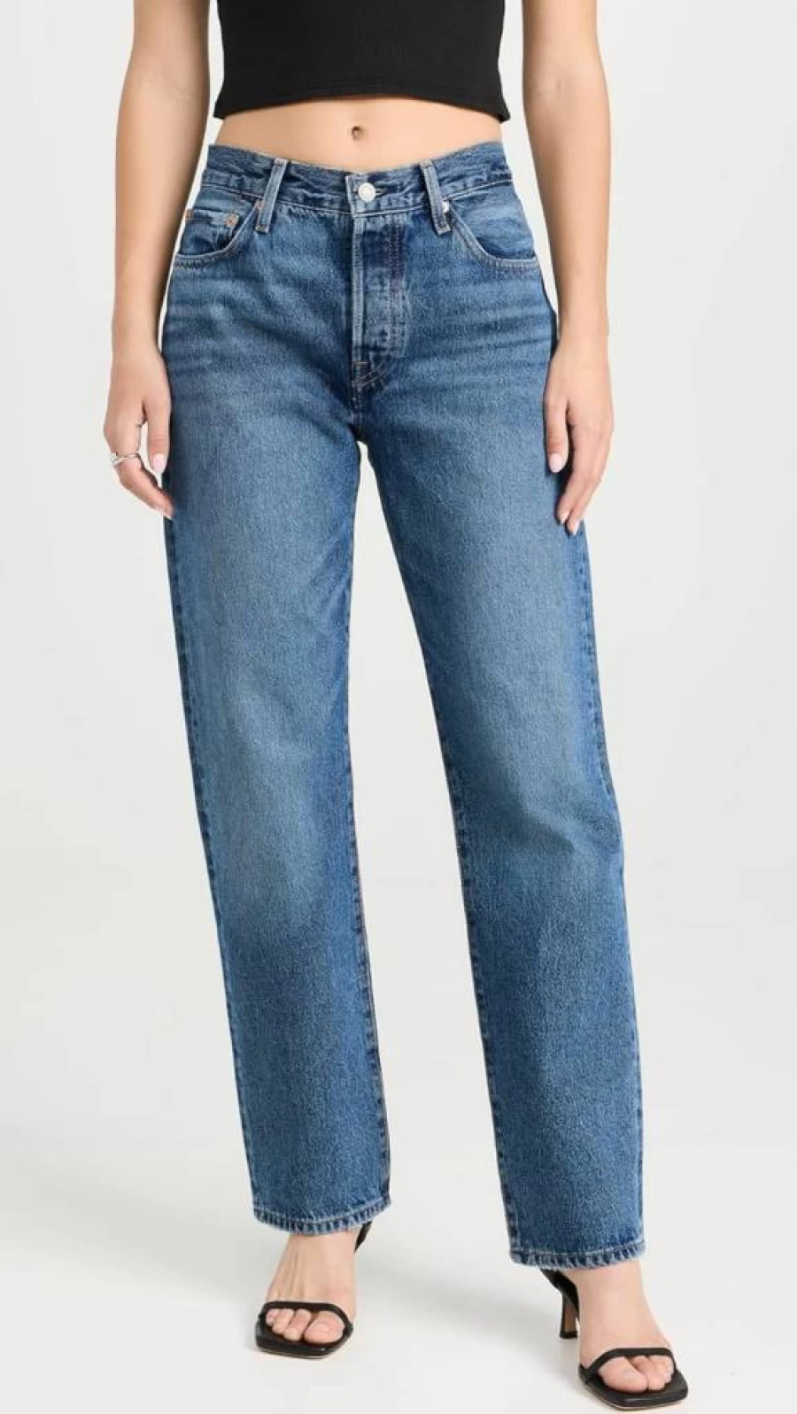 Levi's Women's 501 '90s High Rise Straight Leg Jeans Classic Vintage Denim