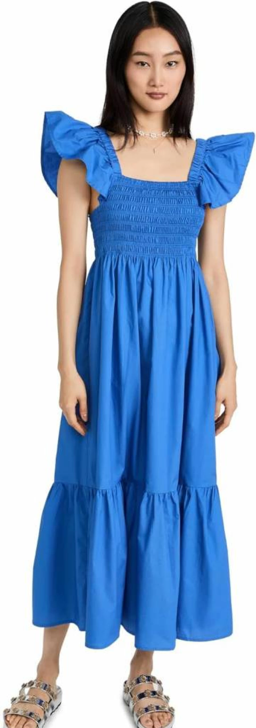 O.P.T Women's Tuscany Summer Dress - Flowy Boho Chic Maxi Dress with Pockets