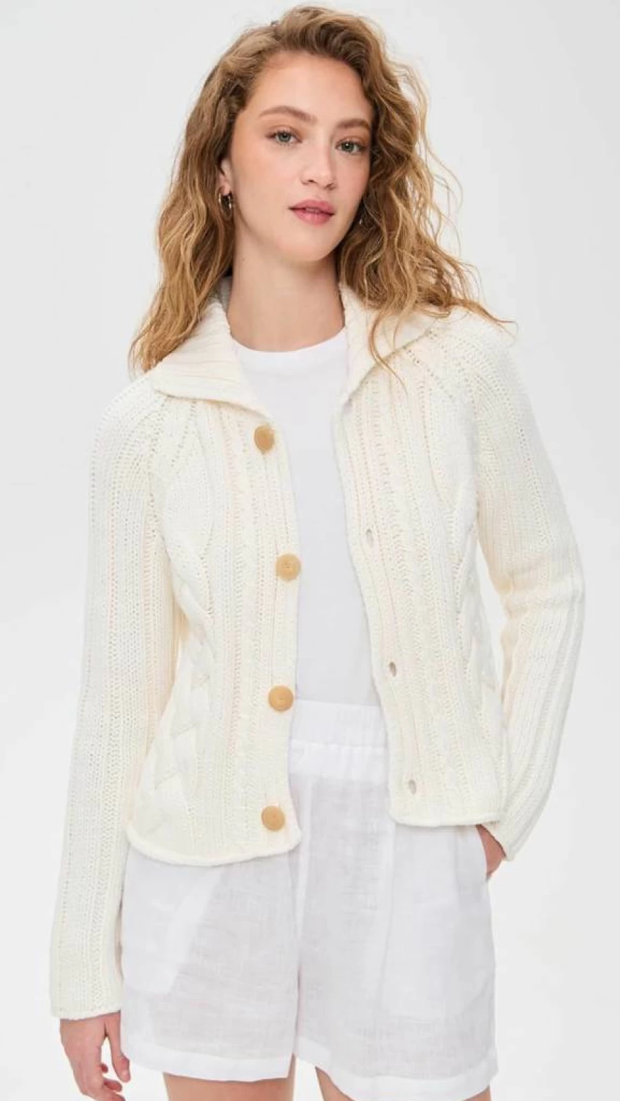 Frank & Eileen Women's Mini Cardigan Sweater - Classic Knit Button-Up Top for Women