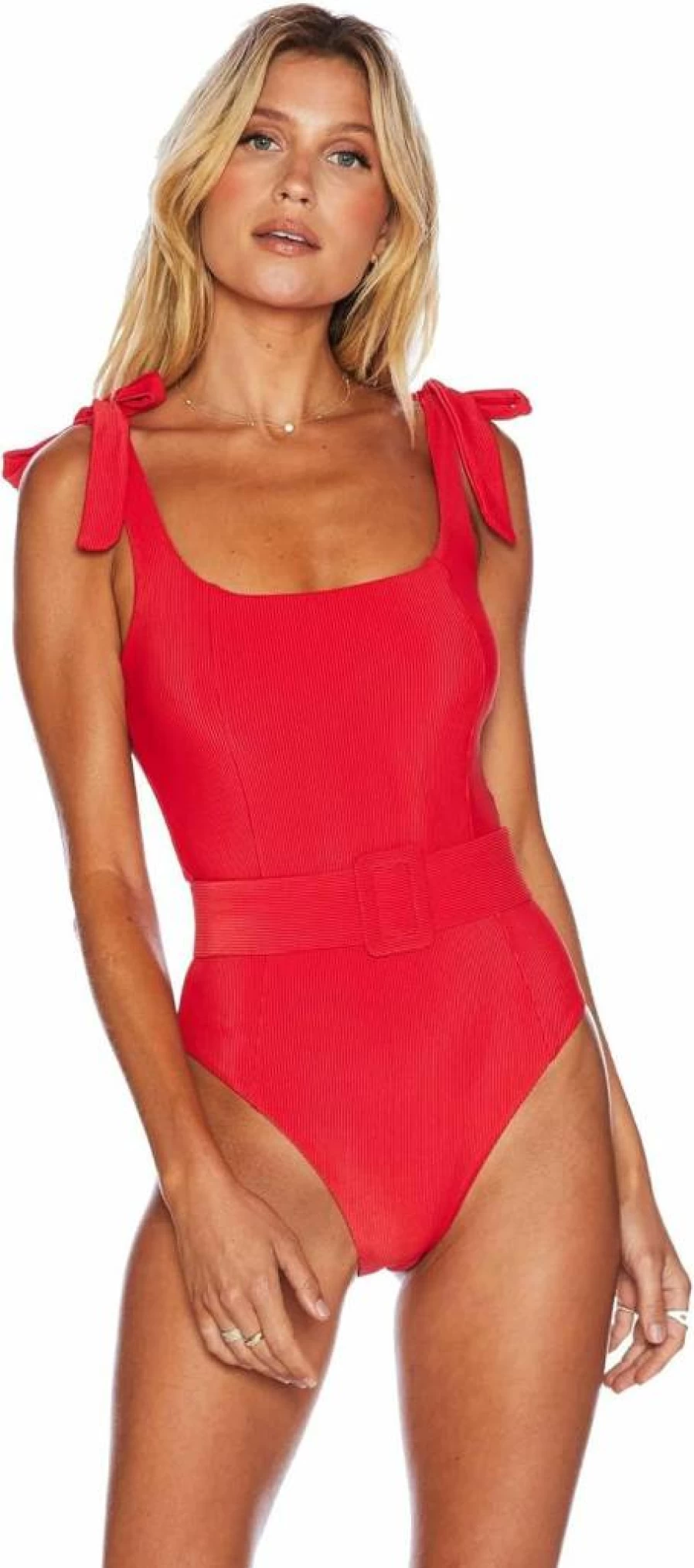Beach Riot Women's Sydney One-Piece Swimsuit with Belt - Removable Scarf