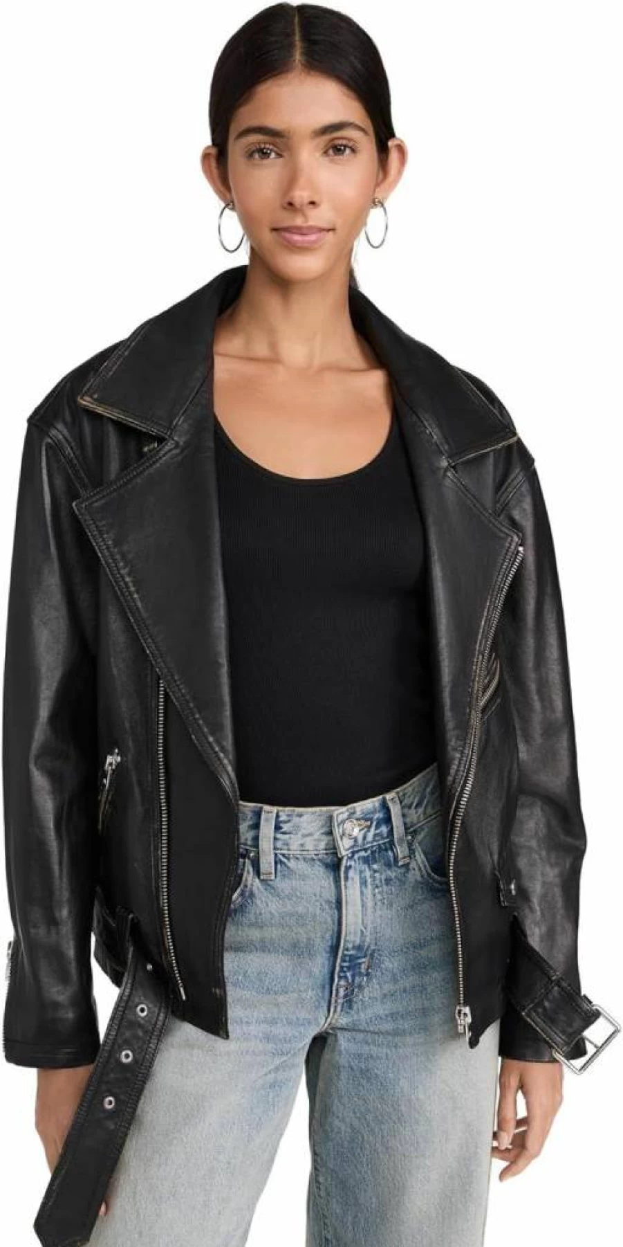 IRO Women's Dylan Leather Biker Jacket - Stylish Motorcycle Jacket for Women