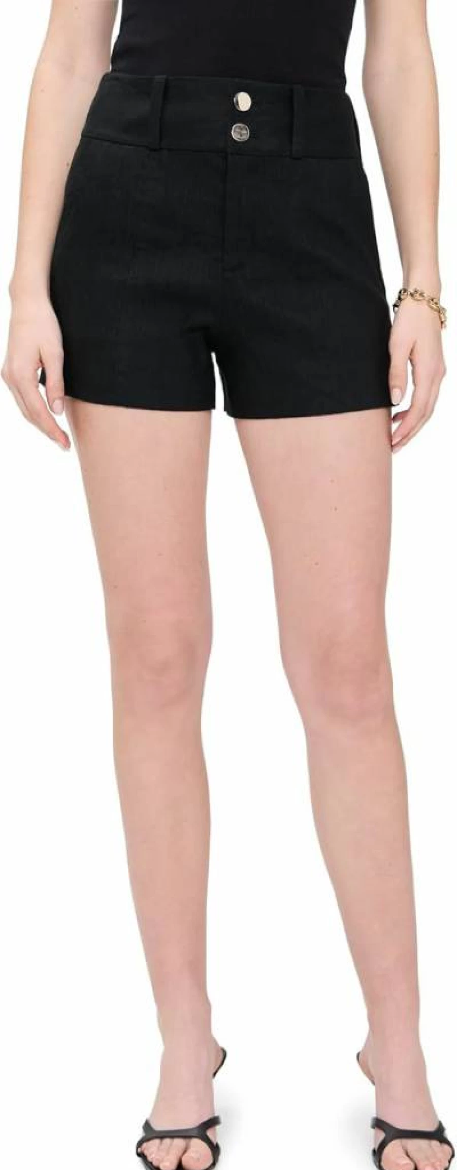 alice + olivia Women's Mame High Waisted Denim Shorts