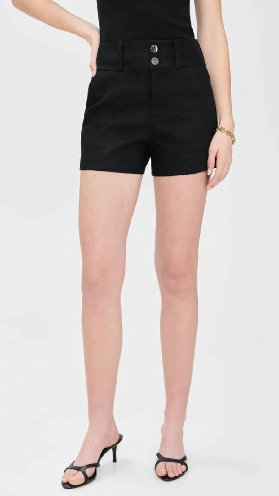 alice + olivia Women's Mame High Waisted Denim Shorts