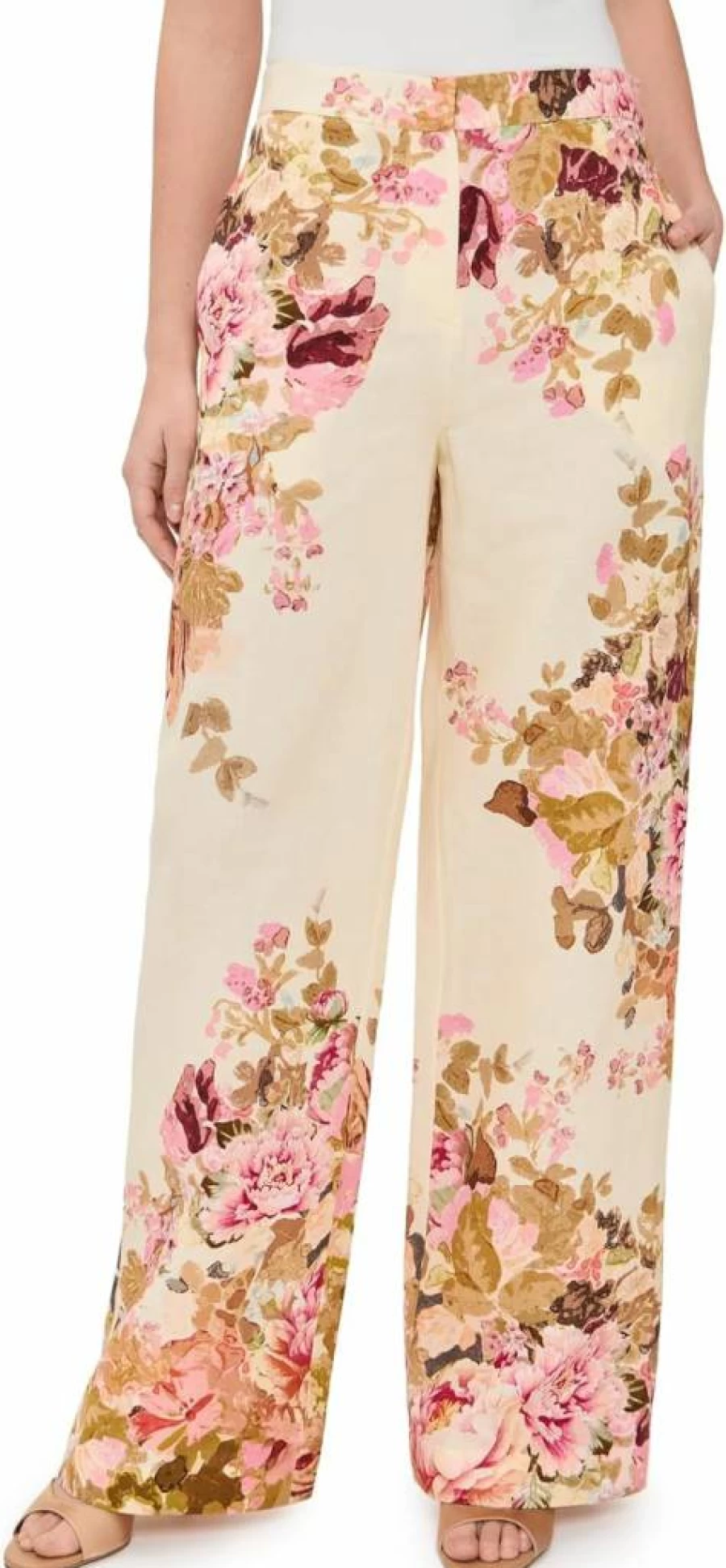 Hemant and Nandita Women's High-Waist Flared Pants - Elegant Bootcut Trousers for Women