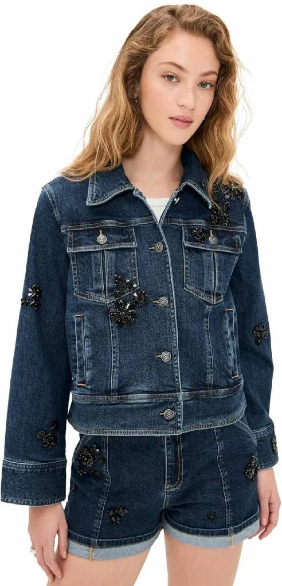Cinq a Sept Women's Embellished Riviera Jacket in Jet Black - Stylish Designer Outerwear