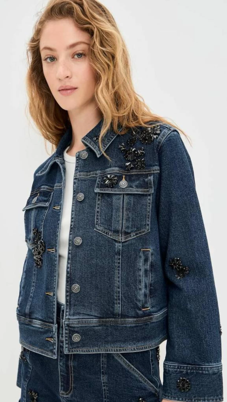Cinq a Sept Women's Embellished Riviera Jacket in Jet Black - Stylish Designer Outerwear
