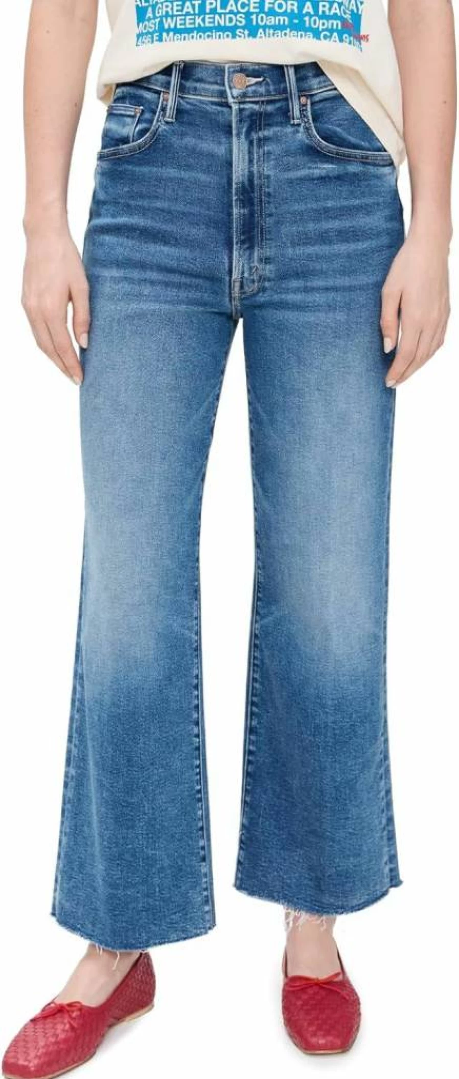 MOTHER Women's The Maven Ankle Fray Jeans - Distressed Denim for Women