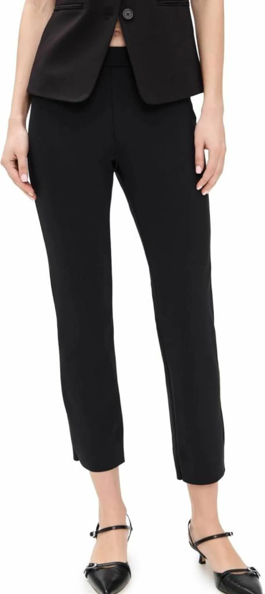Commando Women's Neoprene Trousers - High-Waisted Office Pants for Professional Style
