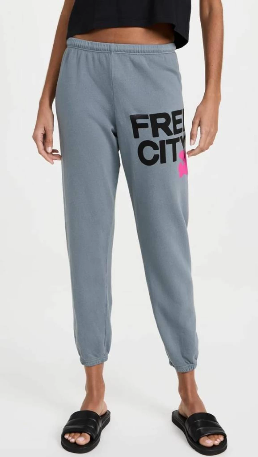 FREECITY Women's High-Waisted Casual Sweatpants - Soft Lounge Pants for Comfort & Style