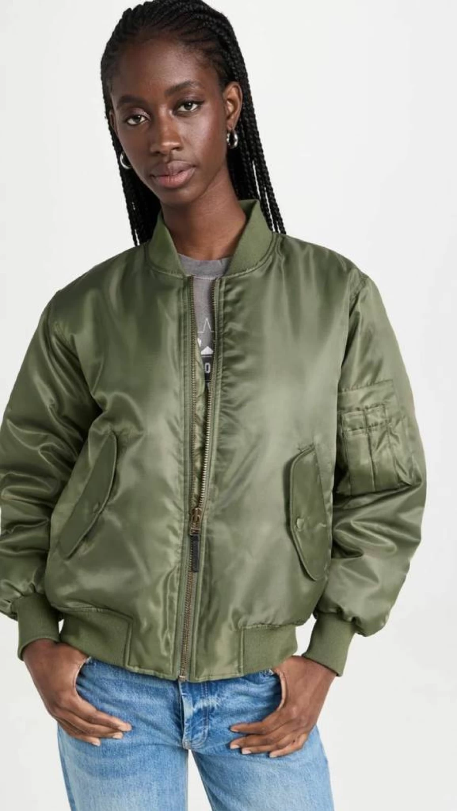 ANINE BING Women's Leon Bomber Jacket | Lightweight Casual Outerwear Coat