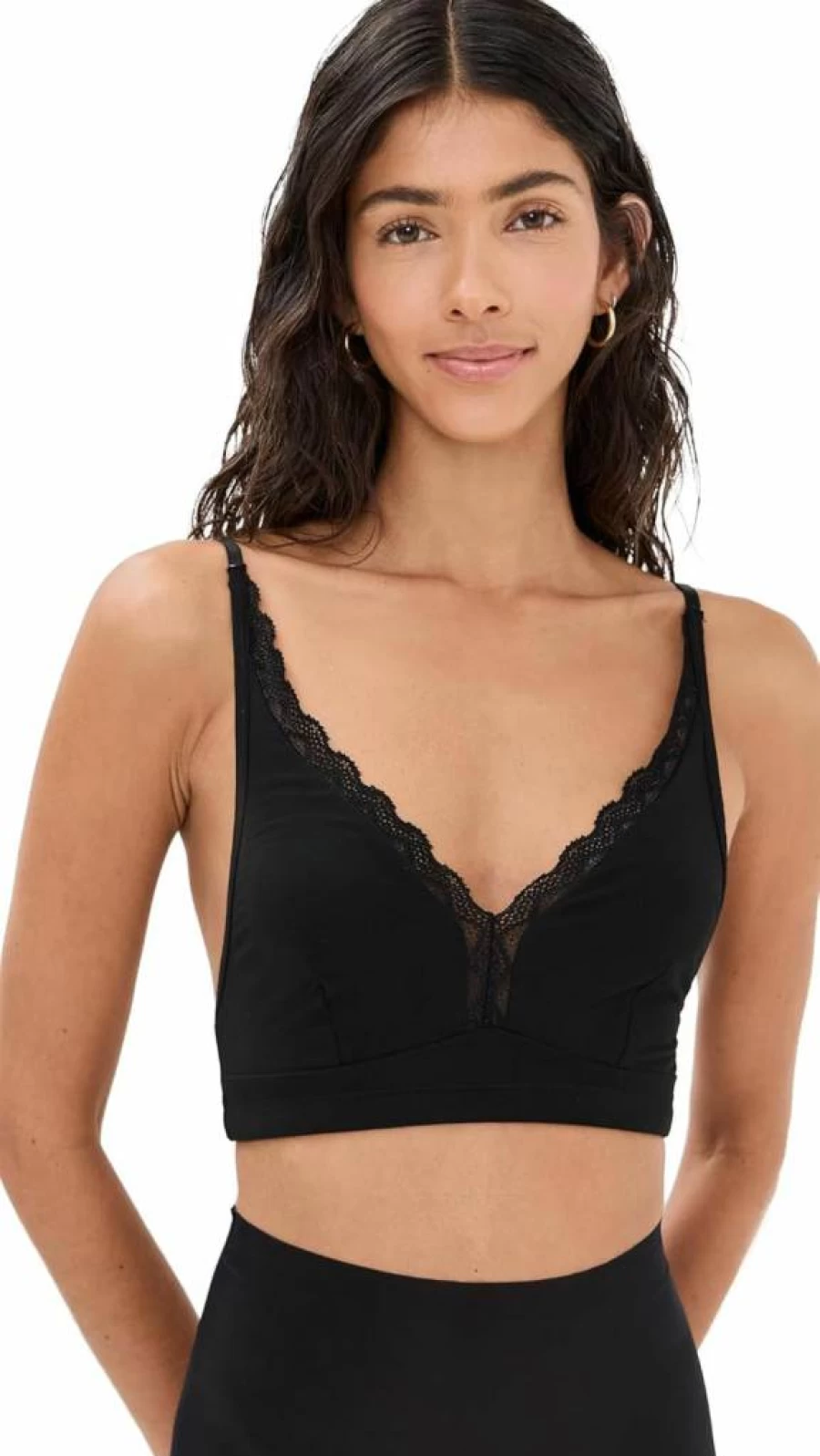 Stripe & Stare Women's Lace Plunge Bralette - Comfortable & Sexy Underwear
