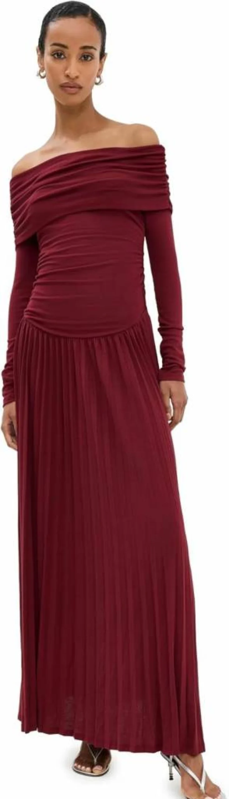 Lioness Women's Bohemian Long Sleeve Maxi Dress - Flowy Field Of Dreams Elegant Evening Gown