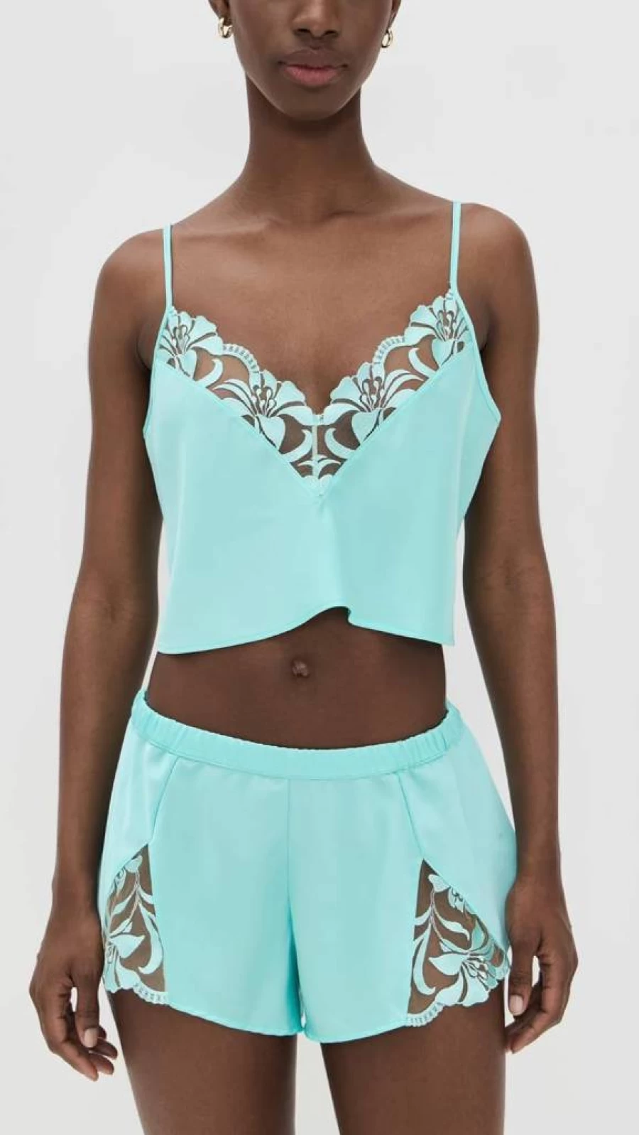 Bluebella Leonora Women's Satin Cami & Shorts Set - Luxury Lingerie Sleepwear