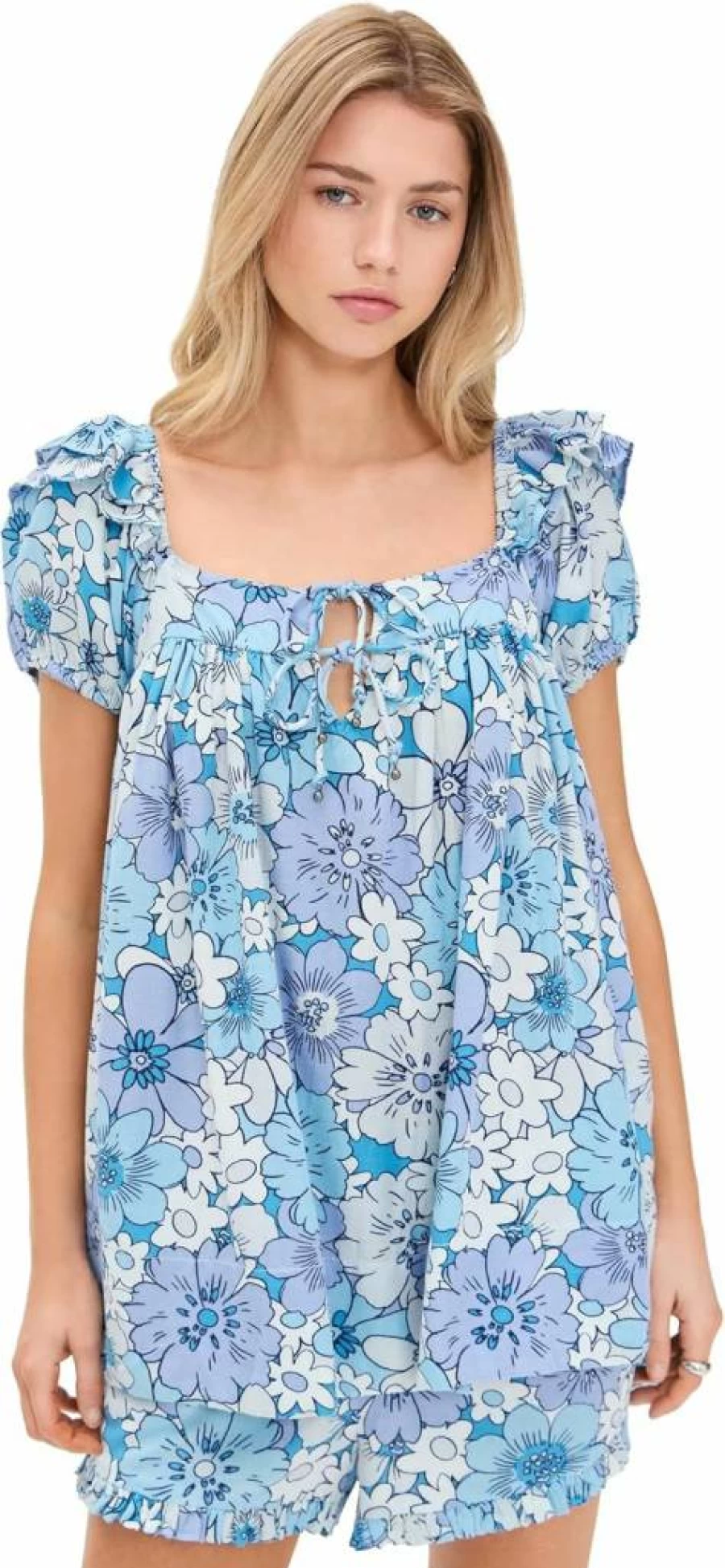 Free Women's Maggy Mae Set by Free People - Boho Chic Lace Bralette & High Waist Shorts