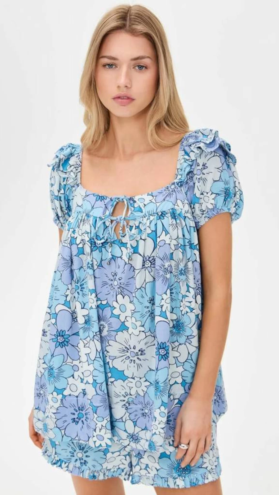 Free Women's Maggy Mae Set by Free People - Boho Chic Lace Bralette & High Waist Shorts