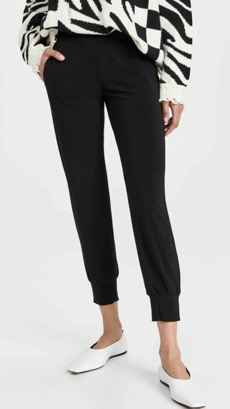 Norma Kamali Women's High-Waisted Jogger Pants - Comfortable Lounge & Athletic Wear