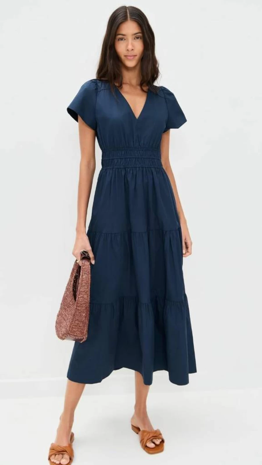 Marea Women's Annabelle Navy Blue Sleeveless Casual Dress Size S
