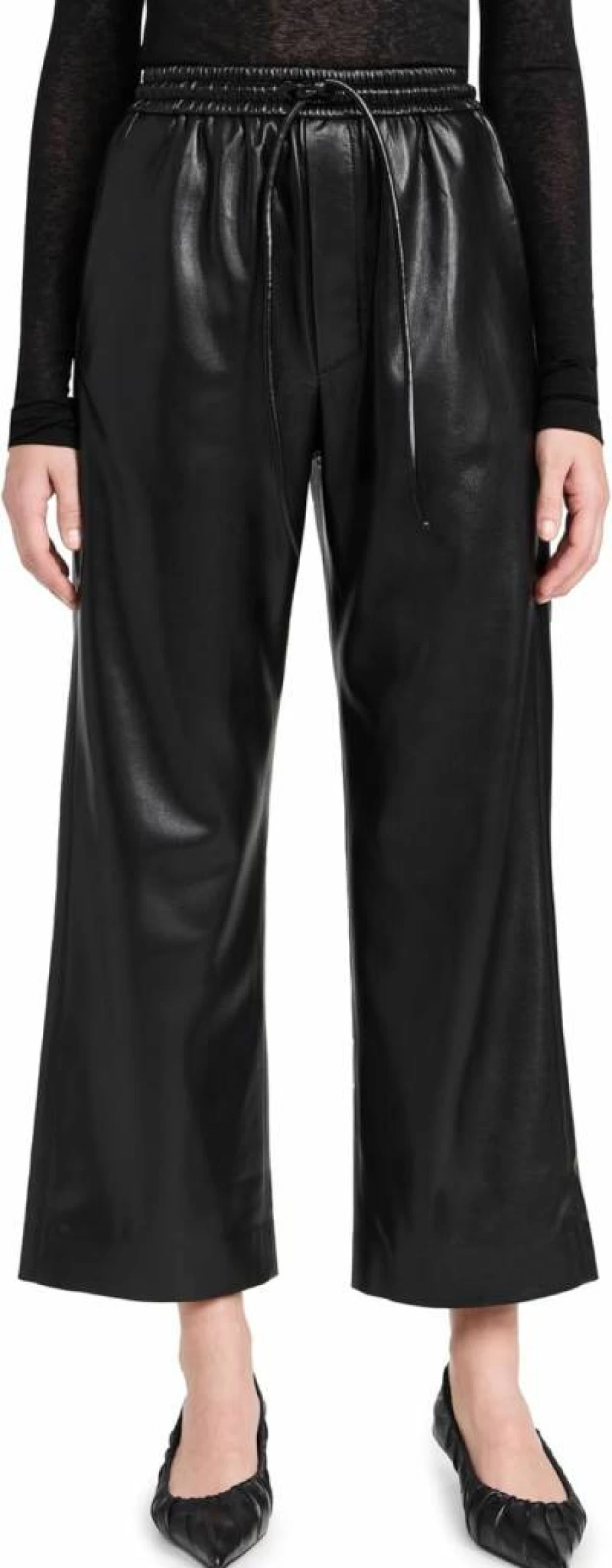 Nanushka Women's Odessa Pants - Stylish High-Waisted Wide Leg Trousers for Fashionable Outfits