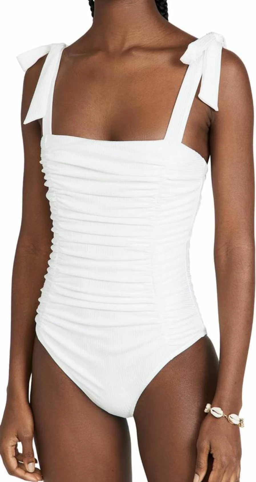 MINKPINK Women's Constance Ruched One Piece Swimsuit - Sexy Tummy Control Bathing Suit for Women