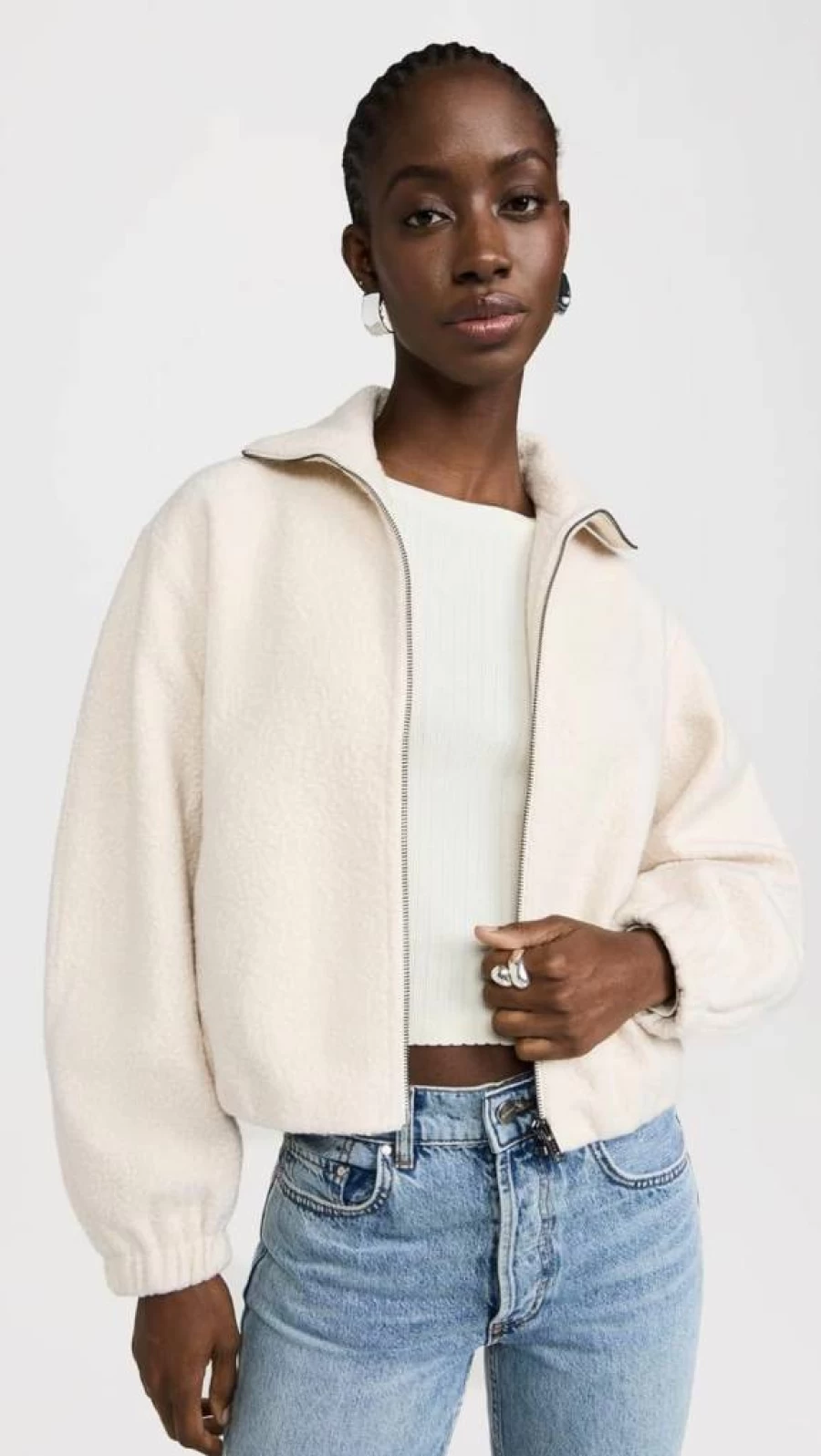 Amanda Uprichard Women's Como Bomber Jacket - Lightweight Stylish Zip-Up Outerwear for Women