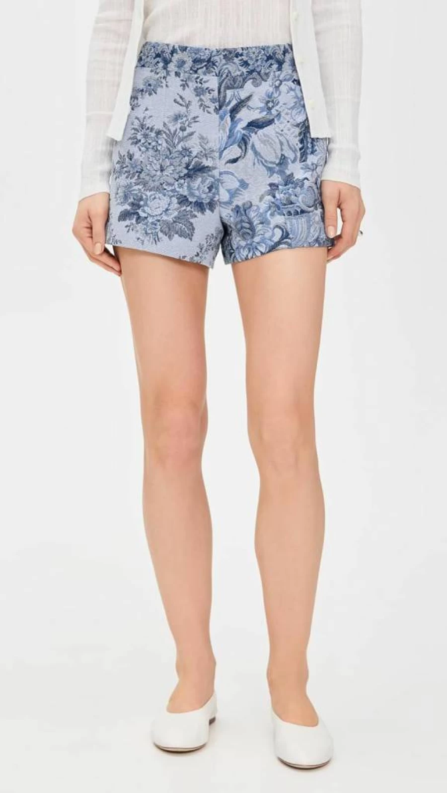 alice + olivia Women's Hera High-Waisted Shorts - Classic Denim Style for Fashionable Outfits