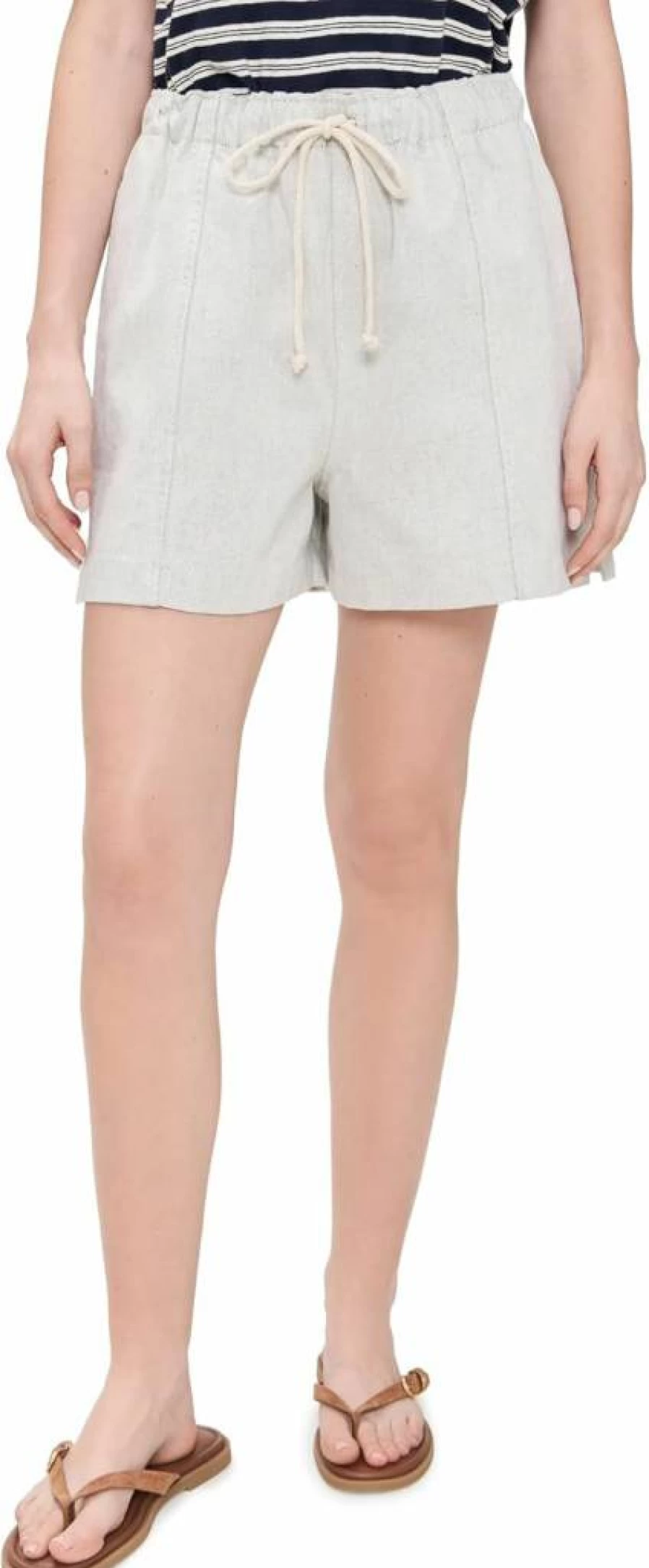B SIDES Women's Meyer High-Waisted Shorts - Comfortable Summer Denim Shorts for Women