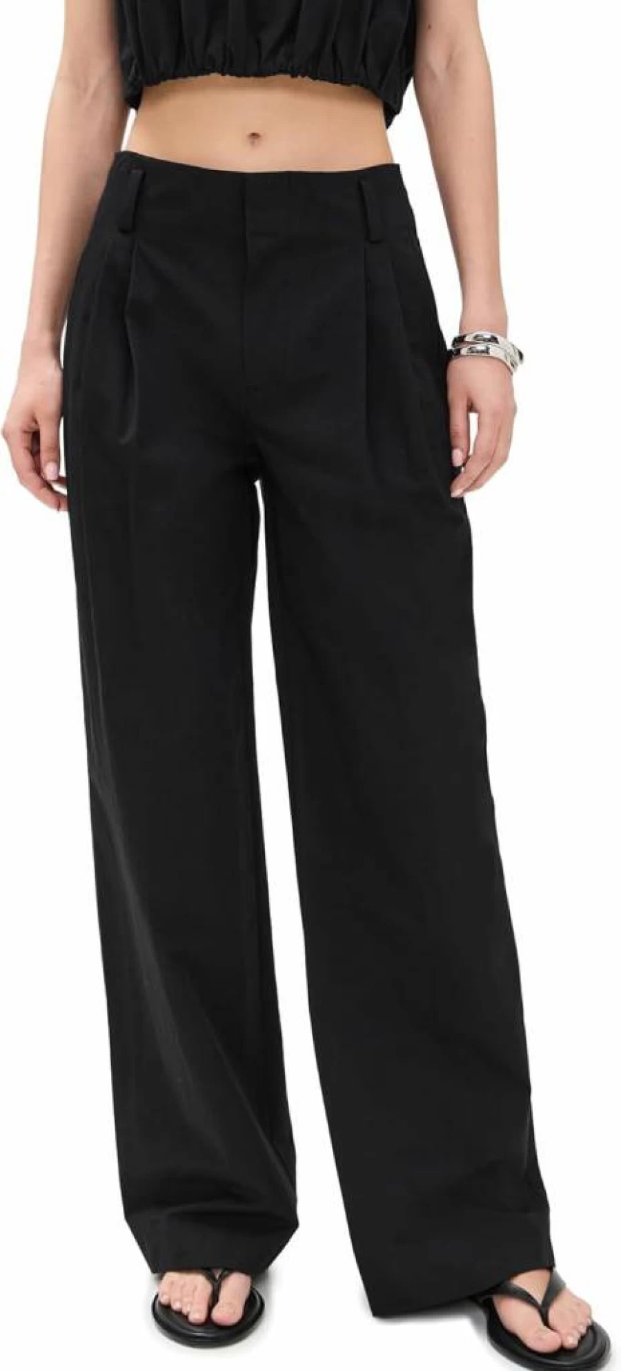Vince Women's High Rise Pleated Wide Leg Pants - Elegant Tailored Trousers for Women