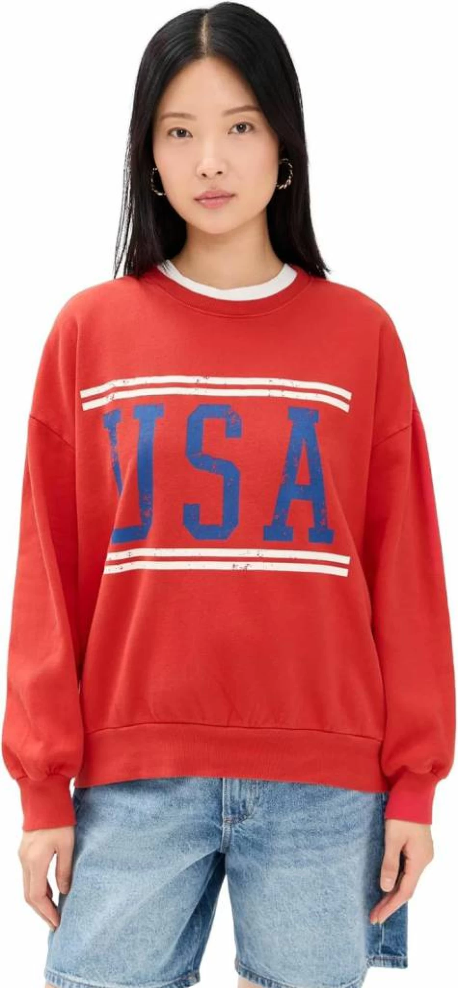 Z SUPPLY Women's USA Sunday Crewneck Sweatshirt | Casual Comfort Pullover