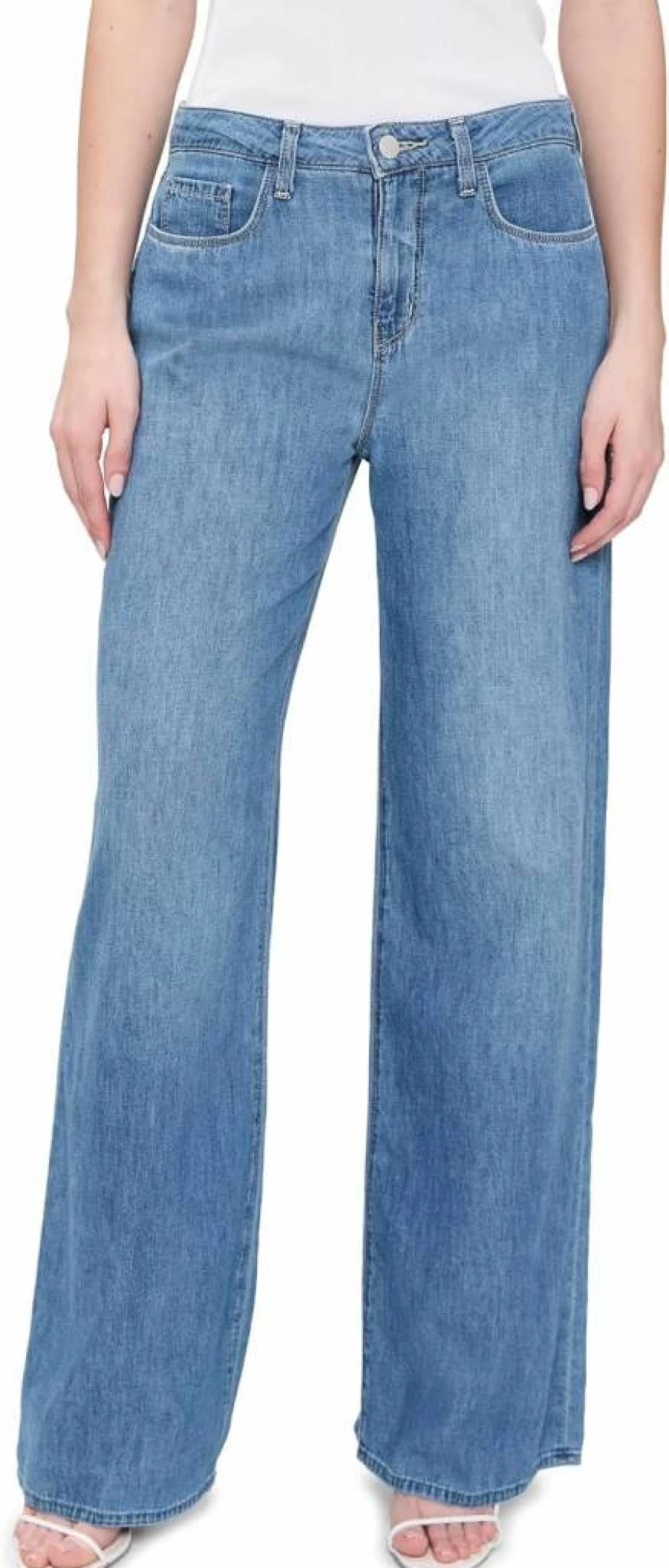 L'AGENCE Women's Alicent Wide Leg Sneaker Jeans - Stylish Comfort for Everyday Wear