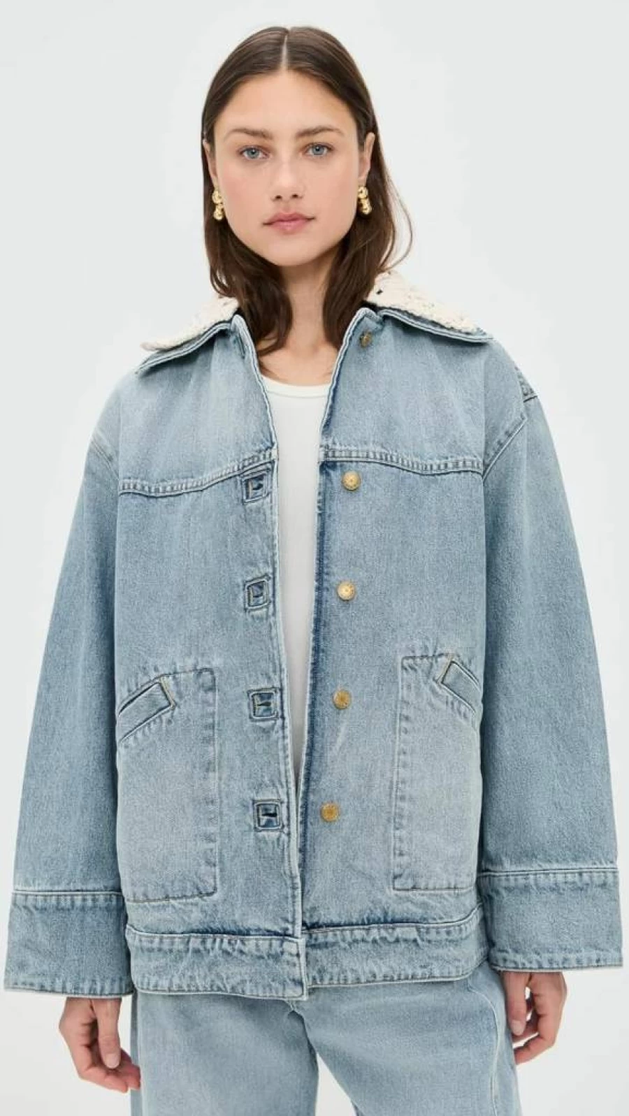 B SIDES Women's Crochet Collar Stadium Jacket - Vintage Inspired Baseball Outerwear