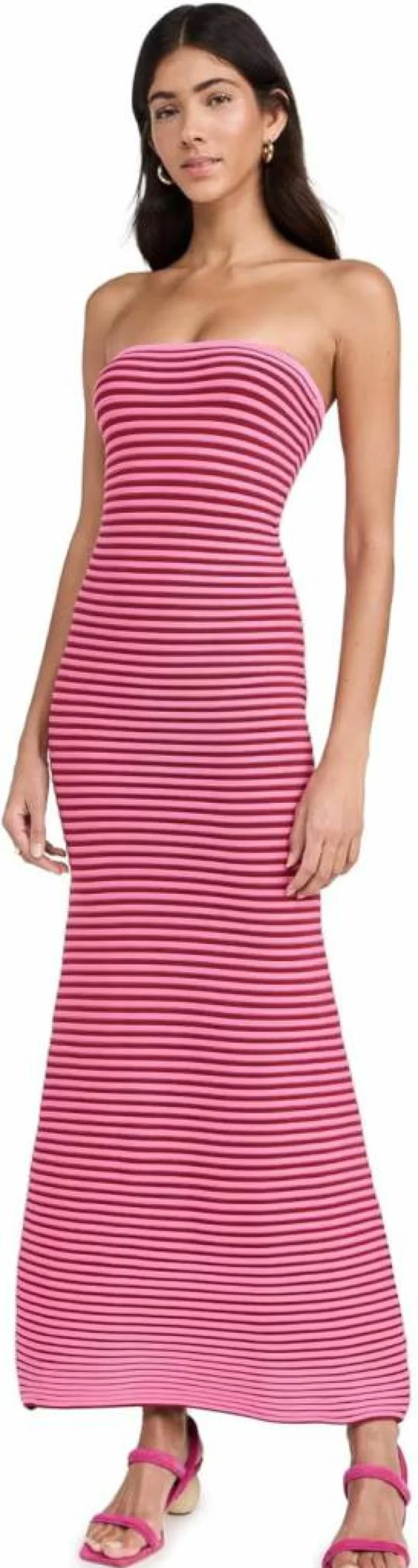 The Wolf Gang Women's Summer Knit Maxi Dress - Flowy Casual Beach Dress with Comfortable Fit