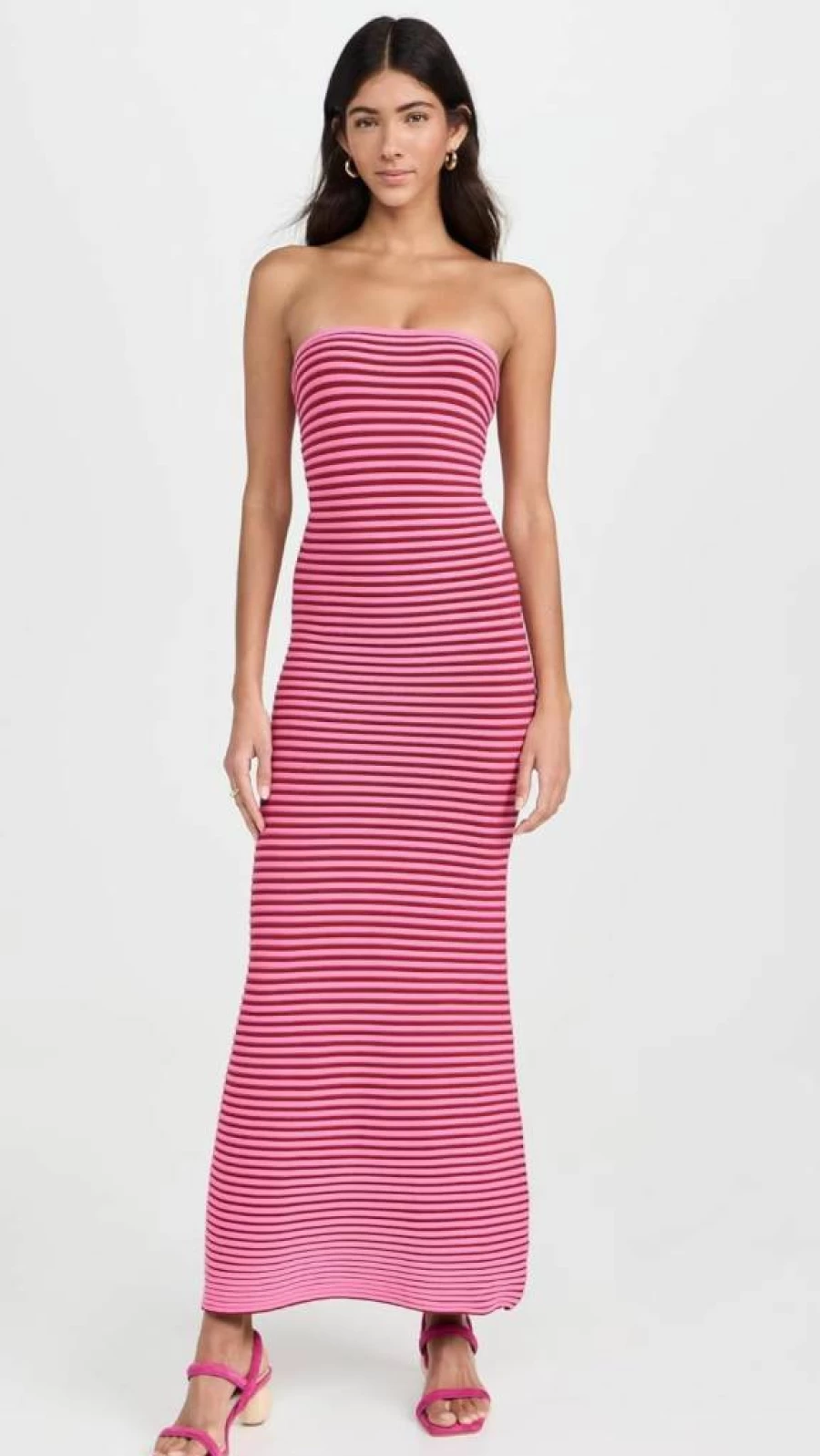 The Wolf Gang Women's Summer Knit Maxi Dress - Flowy Casual Beach Dress with Comfortable Fit
