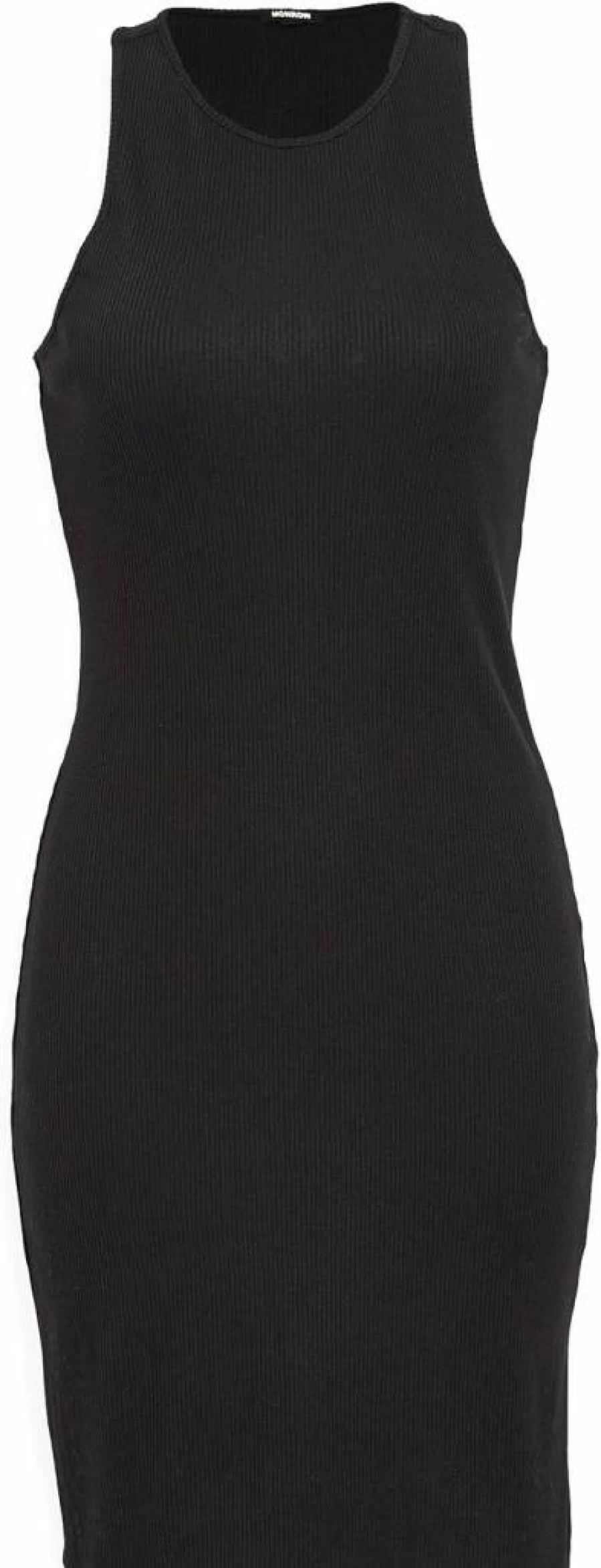 Monrow Women's Ribbed Racerback Tank Dress - Slim Fit Stretch Knit Casual Summer Dress
