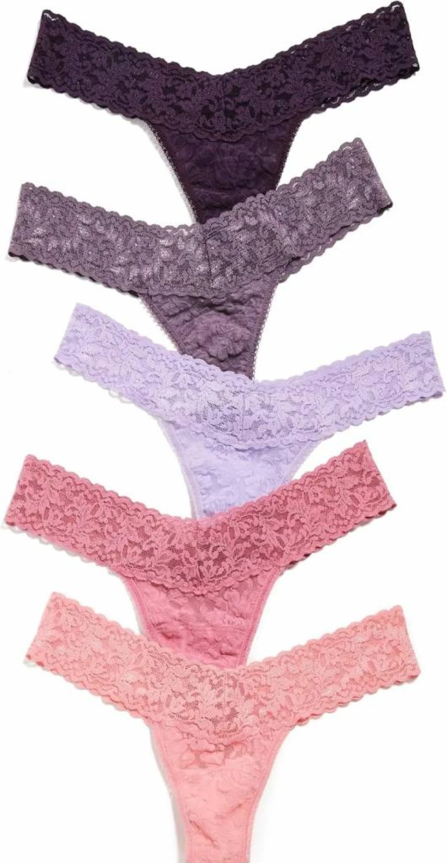 Hanky Panky 5-Pack Printed Box Lower Thong Underwear for Women