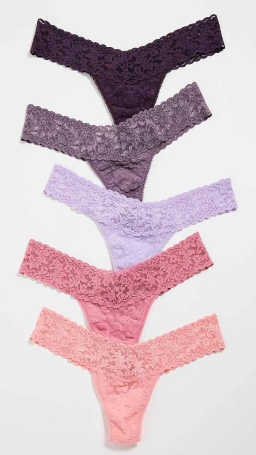 Hanky Panky 5-Pack Printed Box Lower Thong Underwear for Women