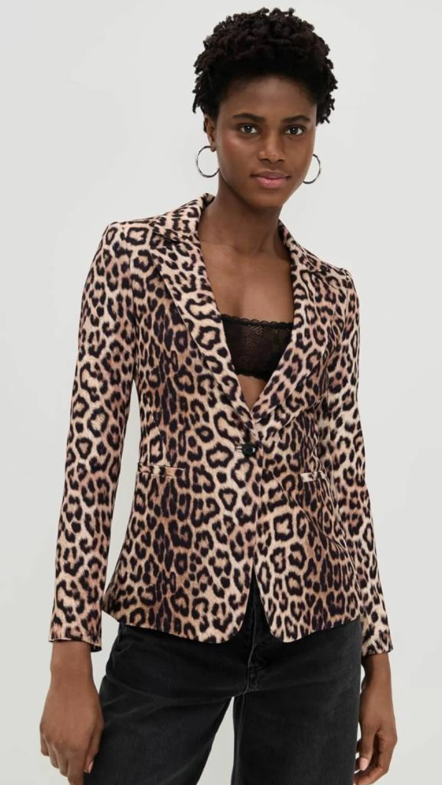 Alice + Olivia Women's Macey Fitted Blazer - Notch Collar Tailored Jacket for Women
