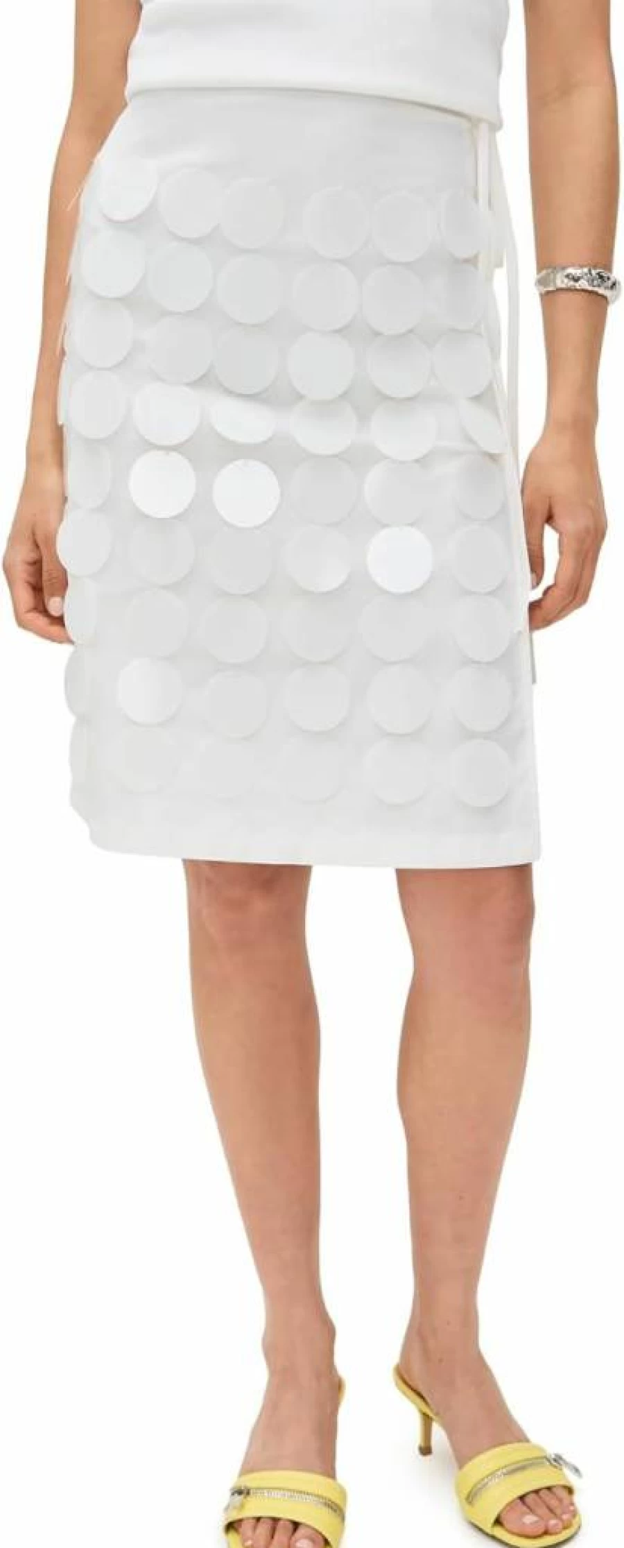 MSGM Women's Sequins Skirt - Glitter Paillettes Party Skirt for Women