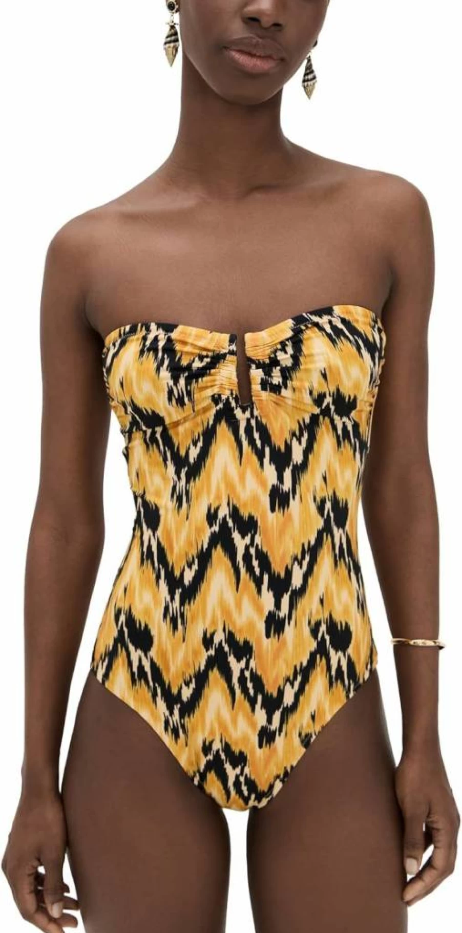 Ulla Johnson Monterey Strapless One-Piece Swimsuit for Women - Elegant Beach Maillot