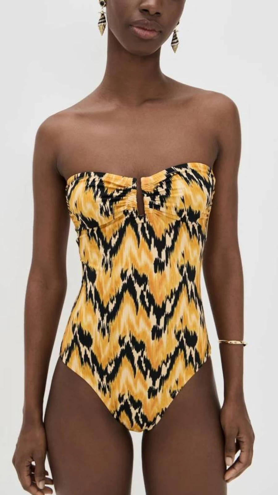 Ulla Johnson Monterey Strapless One-Piece Swimsuit for Women - Elegant Beach Maillot