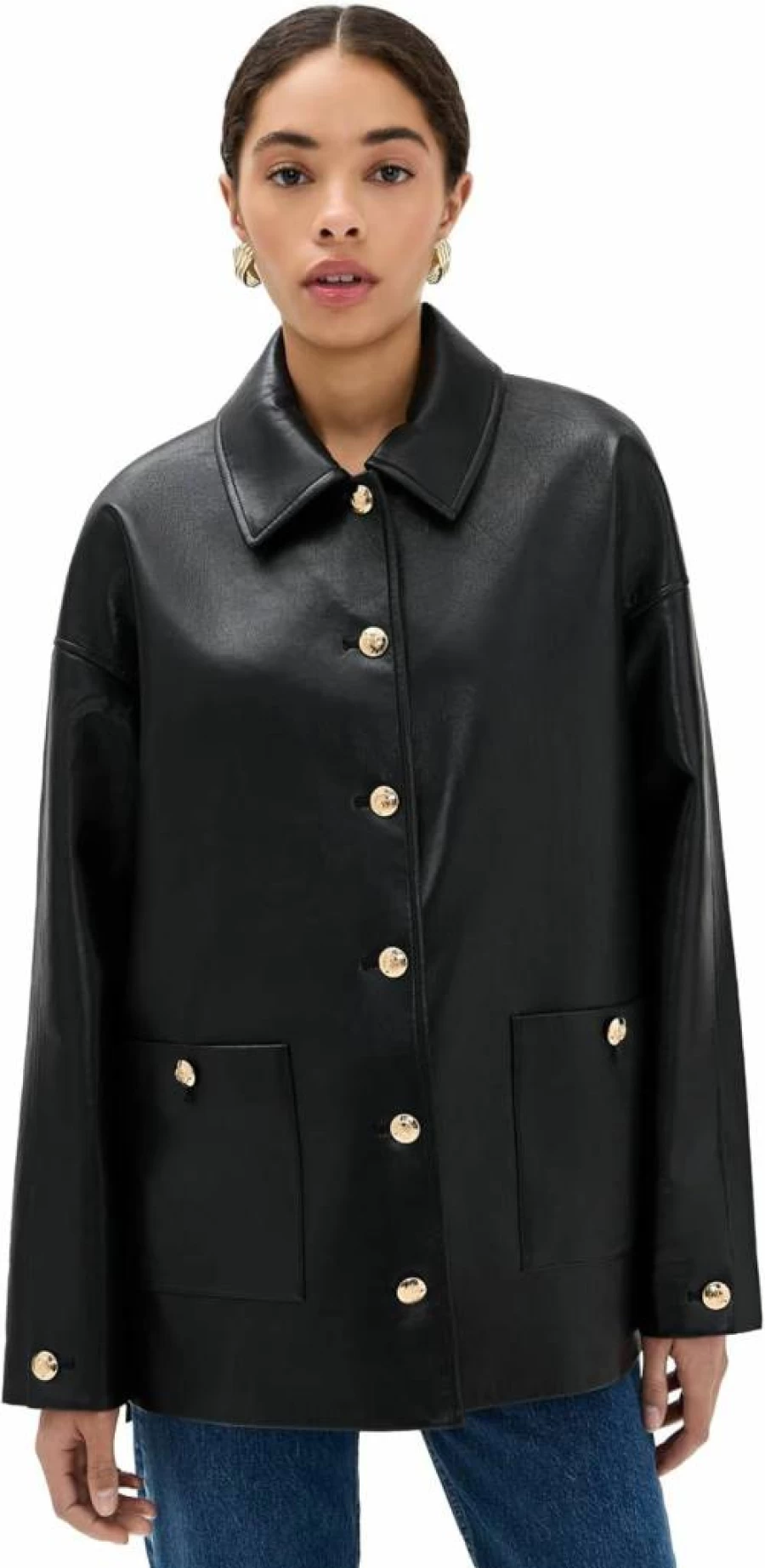 ANINE BING Women's Luca Jacket - Premium Leather Biker Jacket for Women