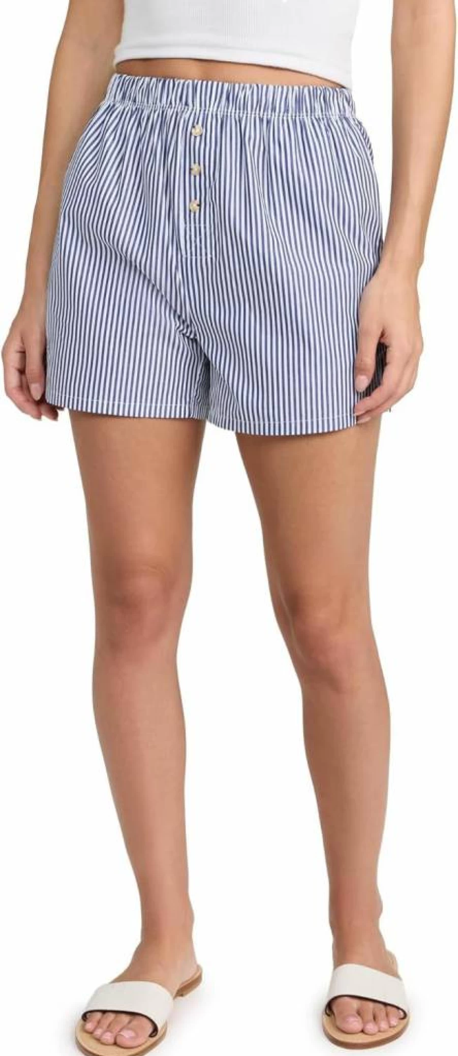 DONNI. Women's Striped Pop Boxer Shorts - Comfortable & Stylish Casual Wear