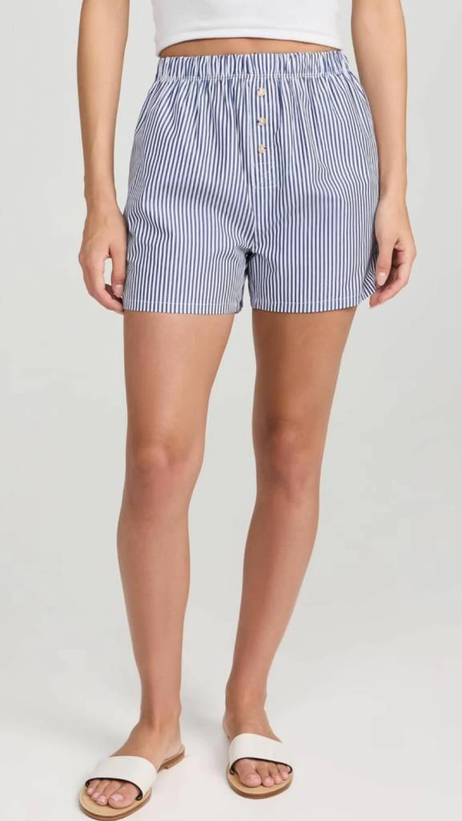 DONNI. Women's Striped Pop Boxer Shorts - Comfortable & Stylish Casual Wear