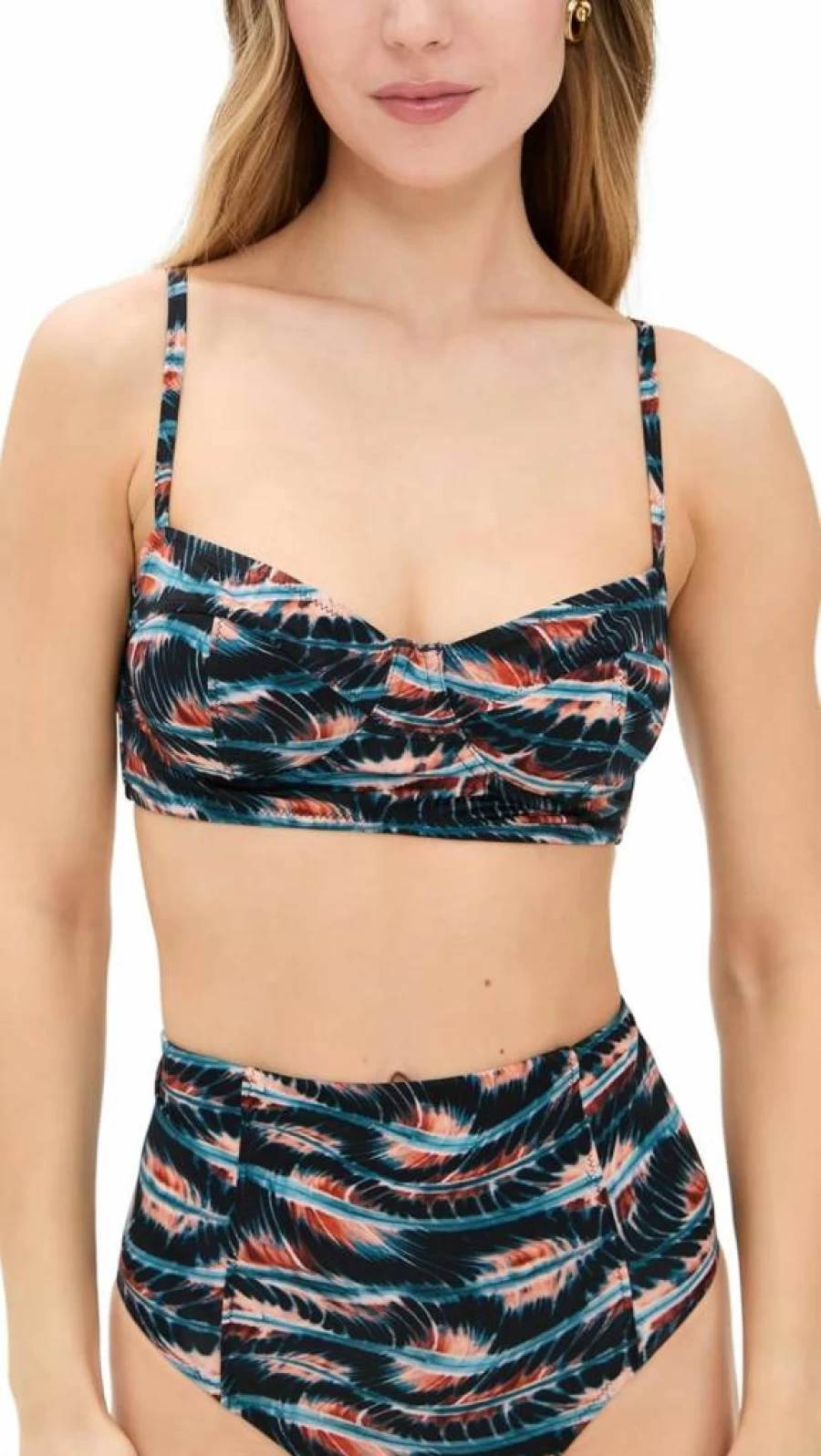 Ulla Johnson Zahara Bikini Top for Women - Floral Print Swimwear