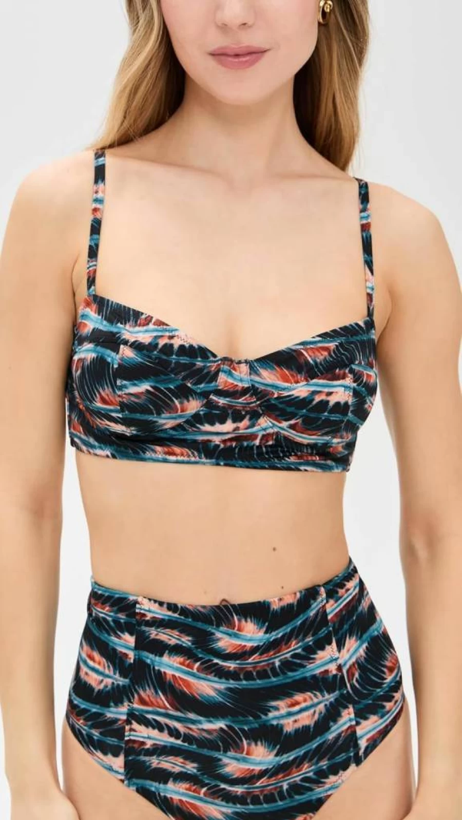 Ulla Johnson Zahara Bikini Top for Women - Floral Print Swimwear