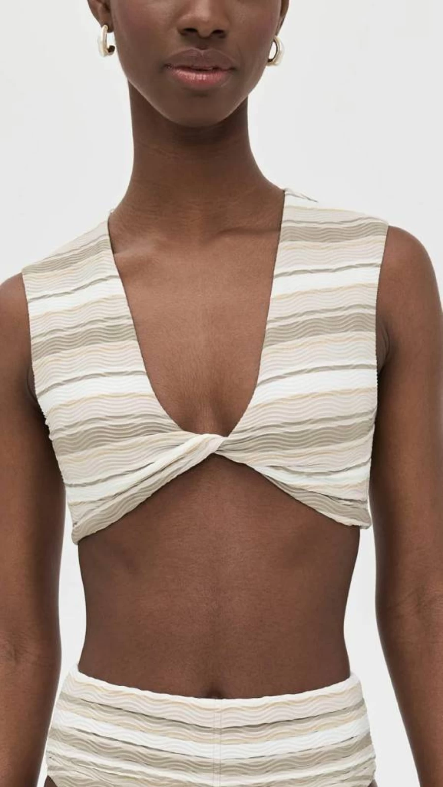 Ramy Brook Women's Oliwia Striped Bikini Top - Stylish Swimwear for Women
