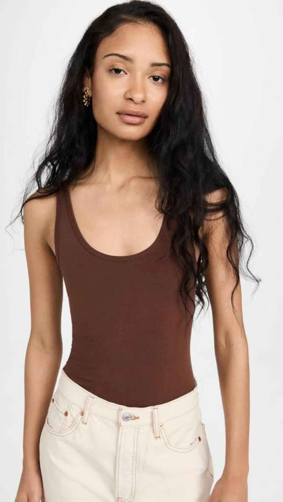 Ambitionist Women's Classic Tank Thong Bodysuit - Comfortable Everyday Stretch Fit Basic Top