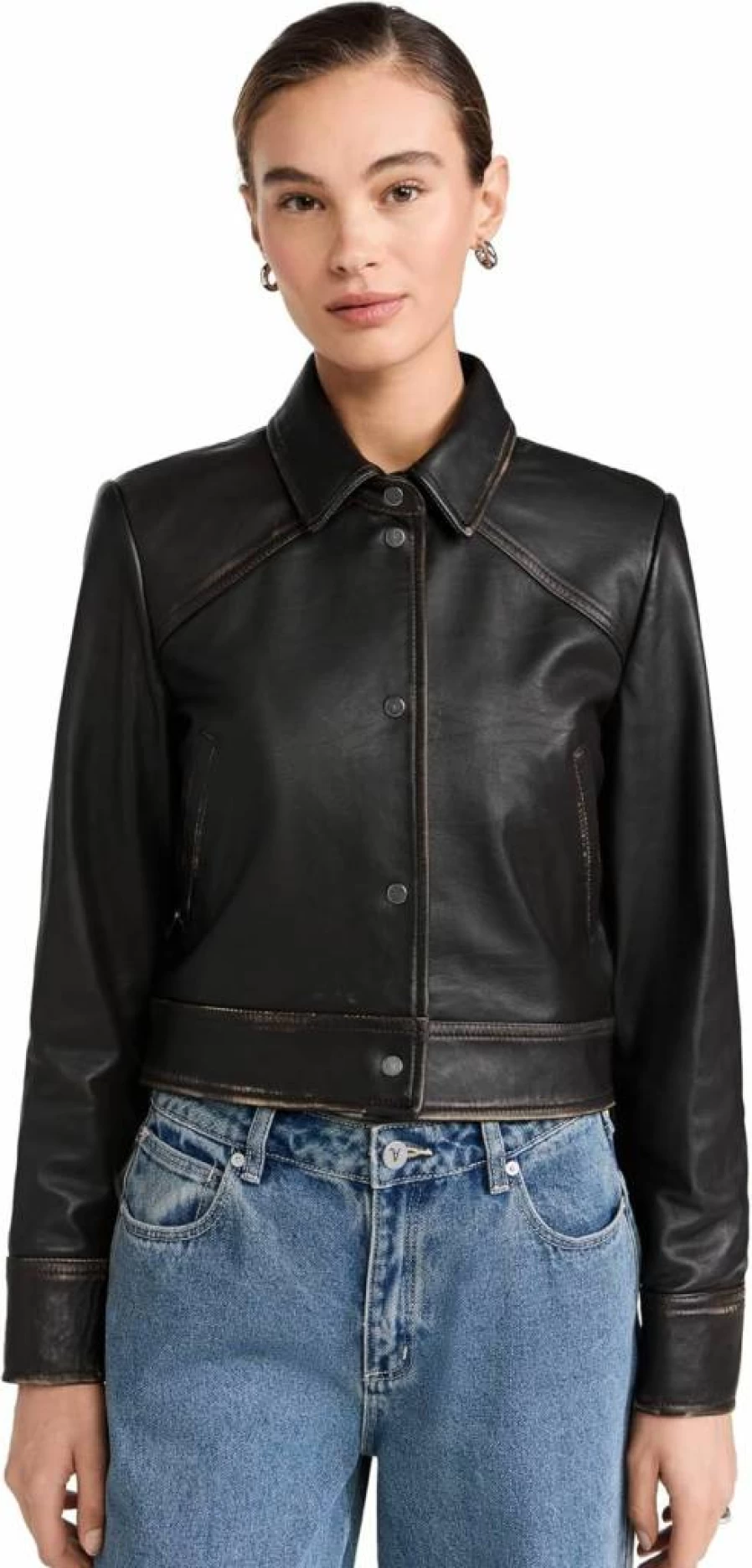 IRO Women's Demet Faux Leather Jacket - Stylish Motorcoat for Fashion Outerwear