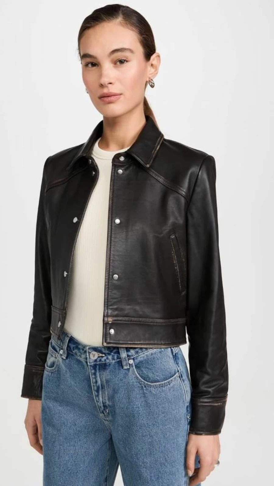 IRO Women's Demet Faux Leather Jacket - Stylish Motorcoat for Fashion Outerwear