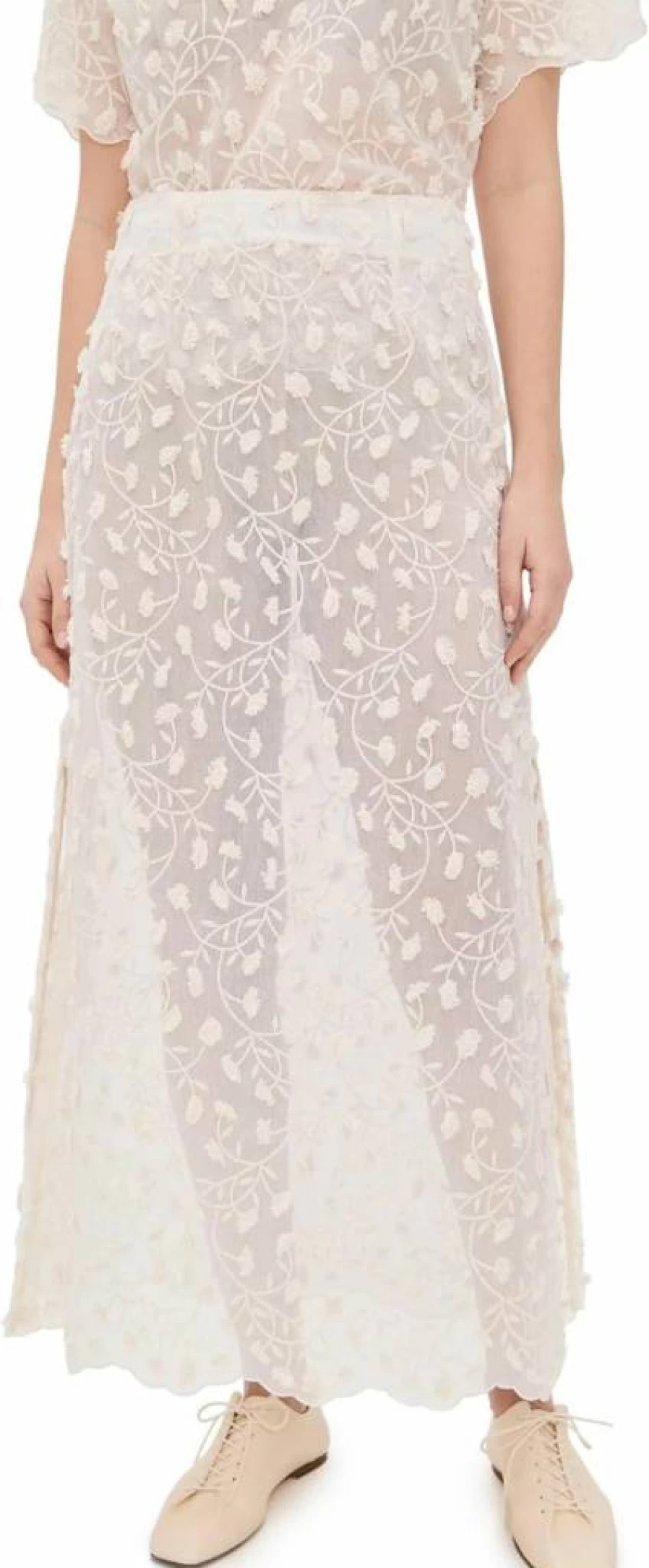 Atelier 17.56 Women's Tamara Skirt - Elegant High-Waisted Flowy Midi Skirt for Women